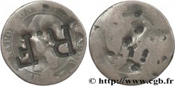 Cinq centimes Napoléon III, tête nue, contremarqué R.F. 18? Paris F.116/1 var. AB3 