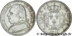 5 francs Louis XVIII, buste habillé 1814 Paris F.308/1