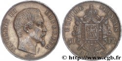 Faux de 50 francs or Napoléon III, tête nue 1855 Paris F.547/1 AU50 