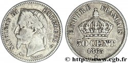 50 centimes Napoléon III, tête laurée 1865 Paris F.188/6 S35 