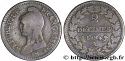 2 décimes Dupré 1796 Paris F.145/1 TB15 