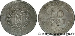 10 cent. Anvers à l’N, frappe de l’atelier de Wolschot 1814 Anvers F.130A/3 TB15 