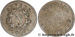 5 cent. Anvers à l’N, frappe de l’atelier de Wolschot 1814 Anvers F.115B/2 B12 