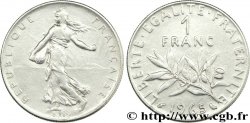 1 franc Semeuse, nickel, grande chouette, désaxé à 3h 1965 Paris F.226/9 var. XF45 