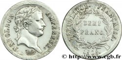 Demi-franc Napoléon Ier tête laurée, République française 1808 Lyon F.177/5