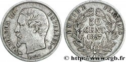 50 centimes Napoléon III, tête nue 1857 Paris F.187/8