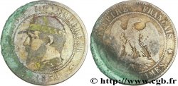 Dix centimes Napoléon III, tête nue, satirique 1856 Paris F.133/34 B10 