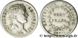 Demi-franc Napoléon Ier tête laurée, République française 1808 Paris F.177/2
