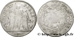 5 francs Union et Force, Union desserré, avec glands intérieurs et gland extérieur 1797 Bordeaux F.291/15
