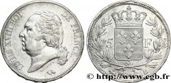 5 francs Louis XVIII, tête nue 1816 Rouen F.309/2