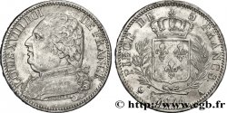 5 francs Louis XVIII, buste habillé 1814 Paris F.308/1
