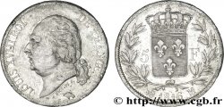 5 francs Louis XVIII, tête nue 1816 Toulouse F.309/9