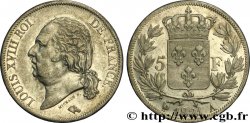 5 francs Louis XVIII, tête nue 1821 Paris F.309/60