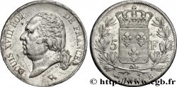 5 francs Louis XVIII, tête nue 1819 Rouen F.309/41