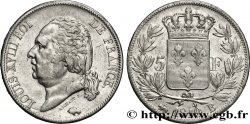 5 francs Louis XVIII, tête nue 1819 Rouen F.309/41