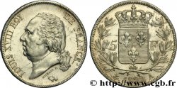 5 francs Louis XVIII, tête nue 1822 Paris F.309/68