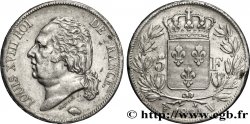 5 francs Louis XVIII, tête nue 1821 Paris F.309/60