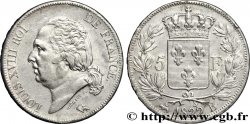 5 francs Louis XVIII, tête nue 1822 Rouen F.309/70