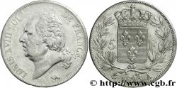 5 francs Louis XVIII, tête nue 1823 Paris F.309/76