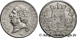 5 francs Louis XVIII, tête nue 1823 Paris F.309/76
