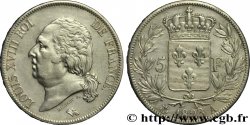 5 francs Louis XVIII, tête nue 1823 Paris F.309/76