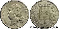 5 francs Louis XVIII, tête nue 1823 Paris F.309/76