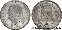 5 francs Louis XVIII, tête nue 1823 Rouen F.309/77