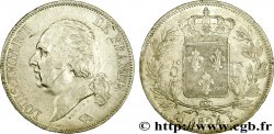5 francs Louis XVIII, tête nue 1824 Bordeaux F.309/93