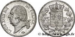 5 francs Louis XVIII, tête nue 1824 Lille F.309/98