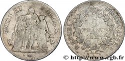 5 francs Union et Force, Union serré, avec glands intérieurs et gland extérieur 1799 Paris F.288/95