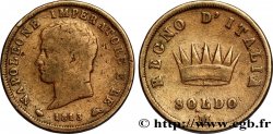 Soldo Napoléon Empereur et Roi d’Italie, 2eme type 1813 Milan M.303 