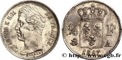 1/4 franc Charles X 1827 Paris F.164/10 MS60 