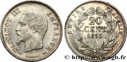 20 centimes Napoléon III, tête nue 1853 Paris F.148/1