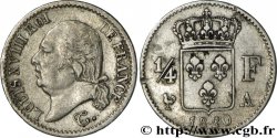 1/4 franc Louis XVIII  1820 Paris F.163/18