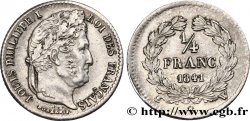 1/4 franc Louis-Philippe 1841 Lille F.166/88 AU58 