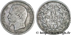 50 centimes Napoléon III, tête nue 1858 Paris F.187/9