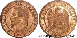 Un centime Napoléon III, tête laurée 1862 Bordeaux F.103/7
