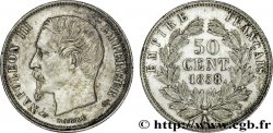 50 centimes Napoléon III, tête nue 1858 Paris F.187/9 SUP55 