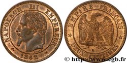 Deux centimes Napoléon III, tête laurée 1862 Bordeaux F.108A/7 SUP62 