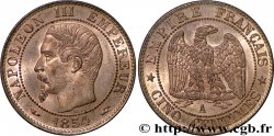 Cinq centimes Napoléon III, tête nue 1854 Paris F.116/8