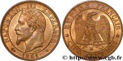 Cinq centimes Napoléon III, tête laurée 1861 Strasbourg F.117/5 SUP62 
