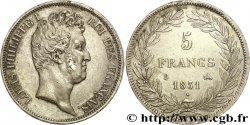 5 francs type Tiolier avec le I, tranche en creux 1831 Rouen F.315/15