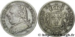 5 francs Louis XVIII, buste habillé 1814 Bayonne F.308/8