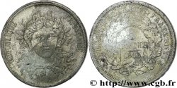 Concours de 5 francs, piéfort au double de Gayrard, tranche inscrite 1848 Paris VG.3078 var.