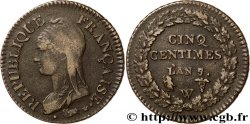 Cinq centimes Dupré, grand module 1799 Lille F.115/76