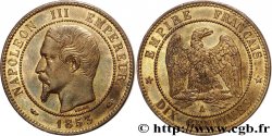 Dix centimes Napoléon III, tête nue 1853 Paris F.133/2 SUP61 
