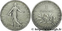 1 franc Semeuse, flan mat, vieil argent 1898 Paris F.217/2 SS53 