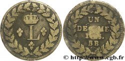 Un décime à l’L couronnée 1815  Strasbourg F.132A/3 B12 