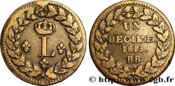Un décime à l’L couronnée 1815  Strasbourg F.132A/3 TTB42 