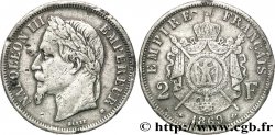 Faux de 2 francs Napoléon III, tête laurée 1869 Strasbourg F.263/11 var.